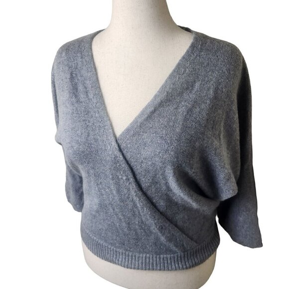 Rachel Zoe Cozycore Basic Everyday Soft Relax Wool Blend Wrap Sweater Size Small - Picture 8 of 13